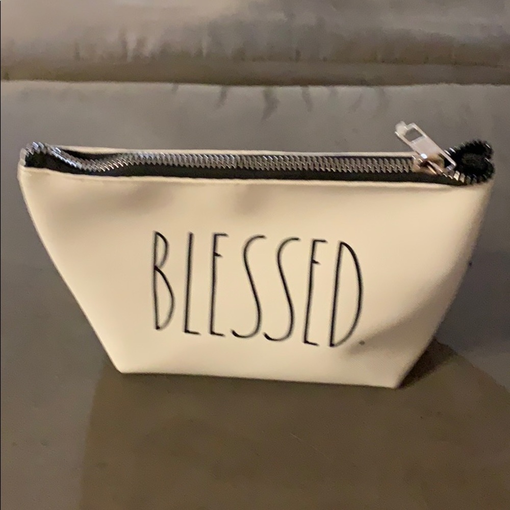 Rae Dunn “BLESSED” Cosmetic Pouch - Picture 2 of 2